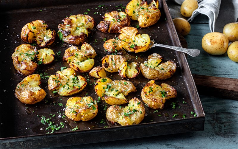 Knuste sprø poteter