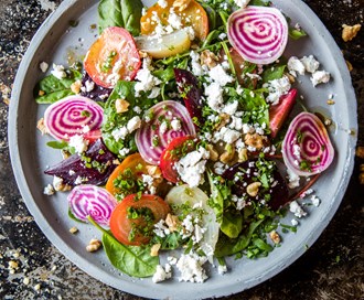 Salat med bakte beter