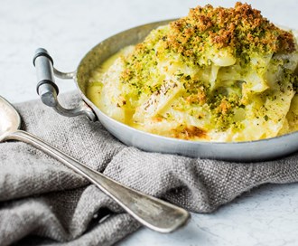 Fennikelgrateng med sprø topping