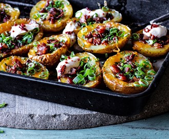 Gratinerte ”potato skins”