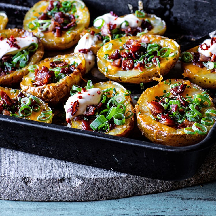 Gratinerte ”potato skins”