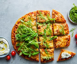 «Fredags-vegetarpizza» med tykk bunn