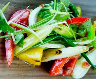 ”Sursøt” wok med mango og pak choy