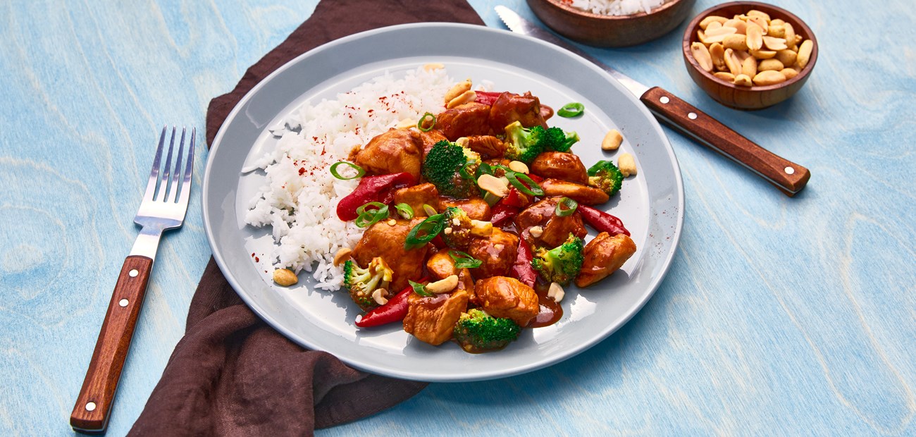 Stekt brokkoli "Kung pao"