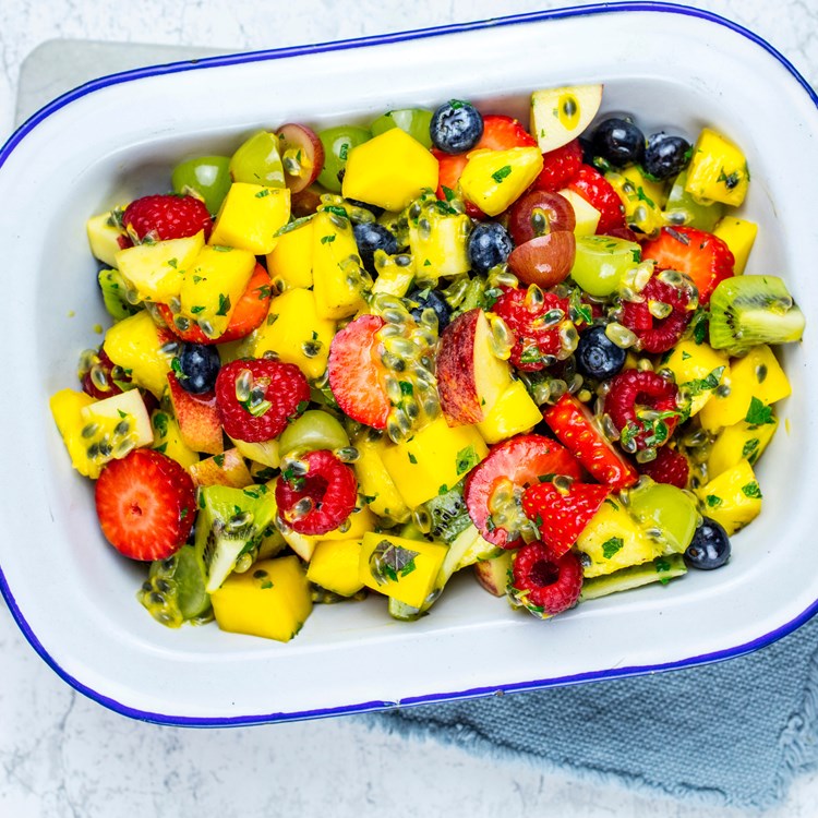 Fruktsalat med pasjonsfrukt