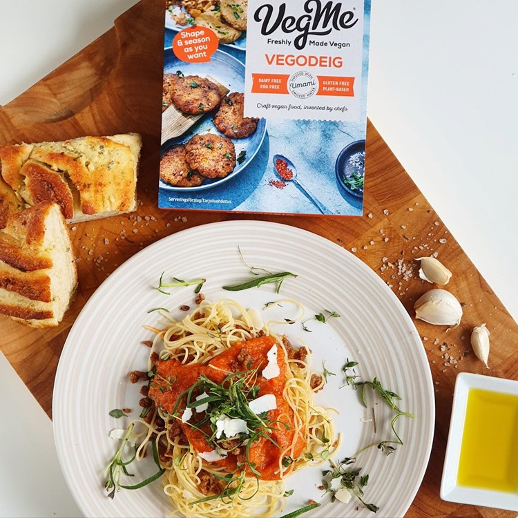 Spagetti med vegetarsaus