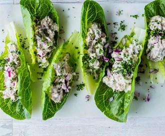 Hjertesalat med tunfiskrøre