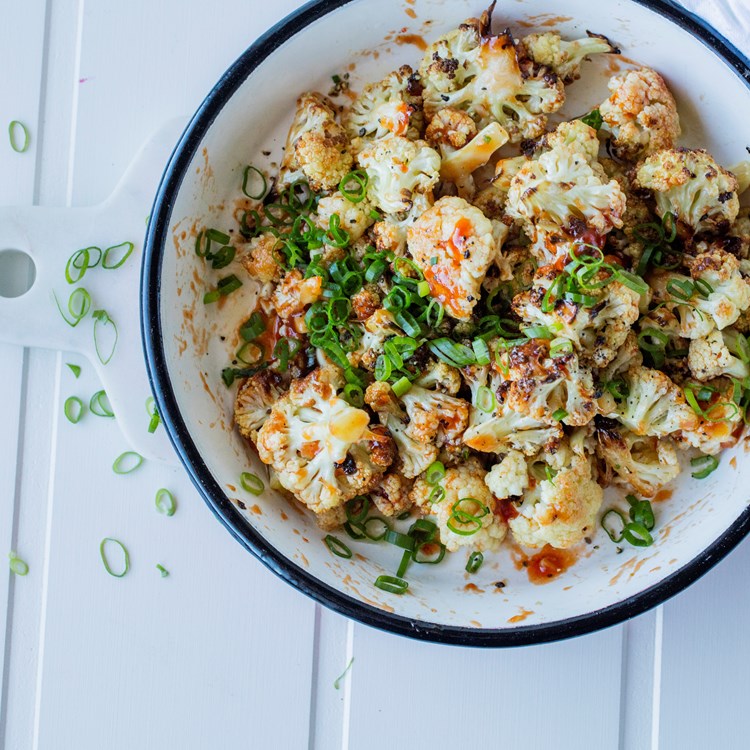 Spicy ovnsbakt blomkål med chilisaus