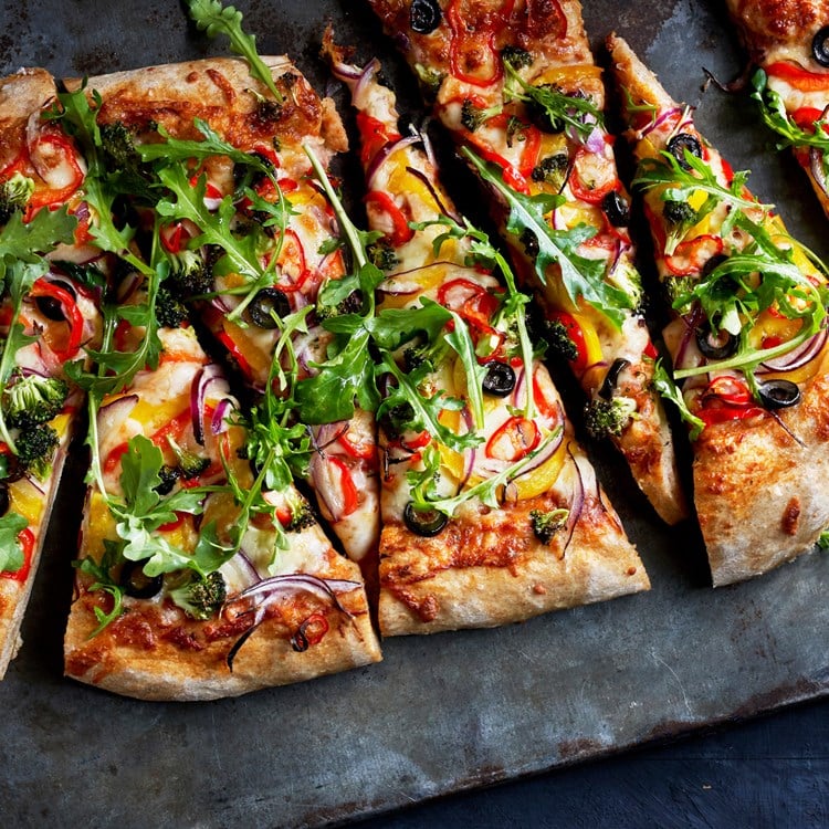Pizza «markens grøde» med ruccula