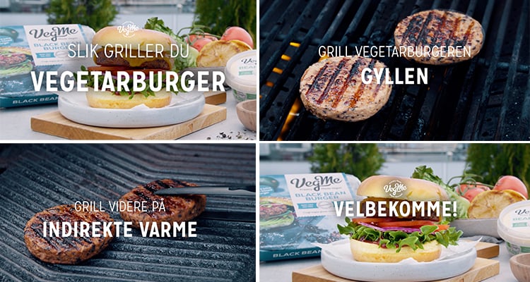 Slik griller du vegetarburger