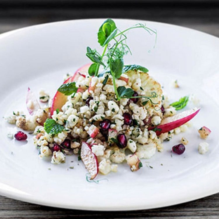 "Blomkålcouscous" med eple