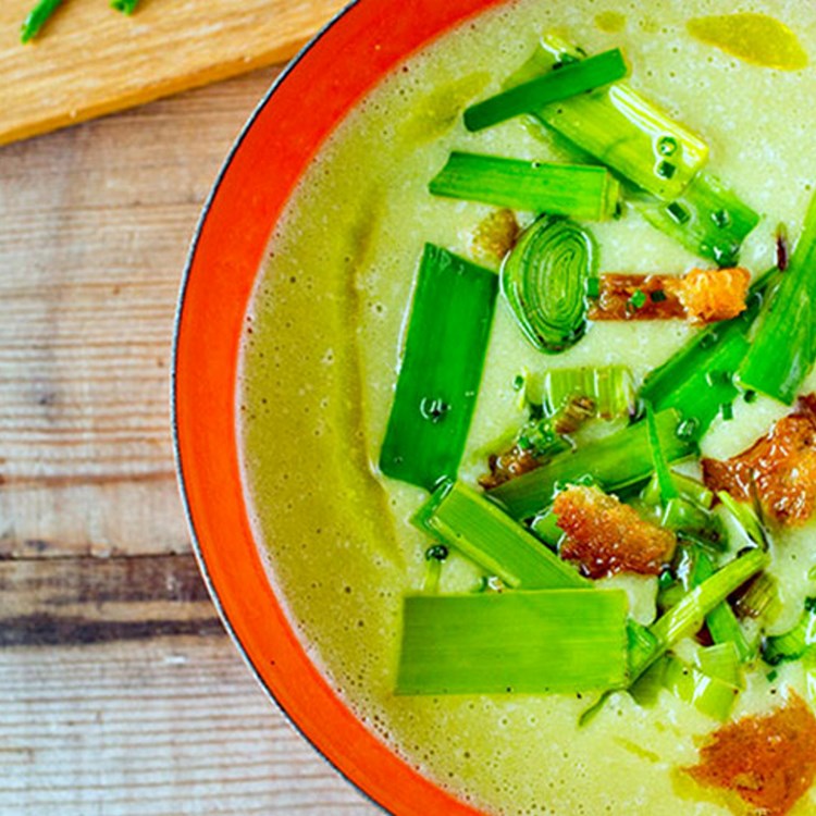 Potet Og Purreløksuppe Med Bacon
