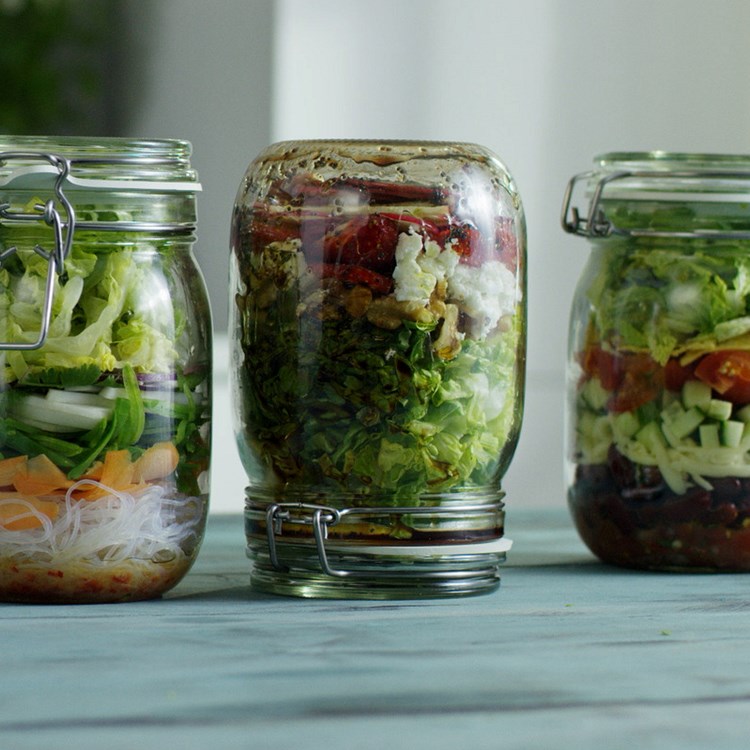 Salat på glass