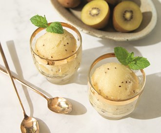 Sorbet av Gul Kiwi