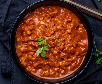 Indisk Daal med kylling og nanbrød