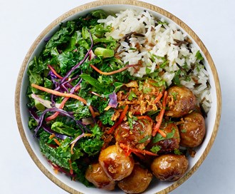 Grønnkål Mix med kyllingkjøttboller
