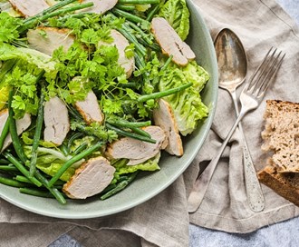 Kyllingsalat med aspargesbønner