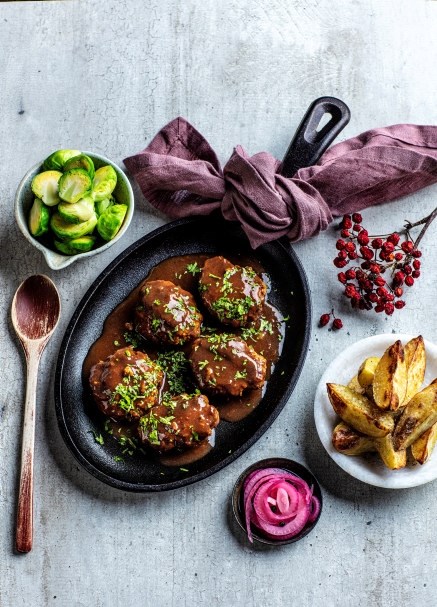 Vegisterkaker med julesaus