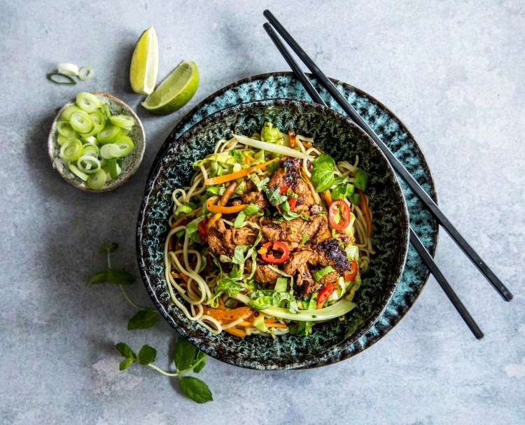 Nudelwok med pulled