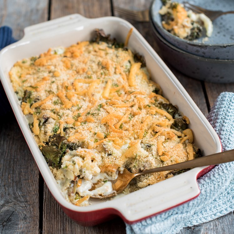 Gratinert rosettkål med ostesaus