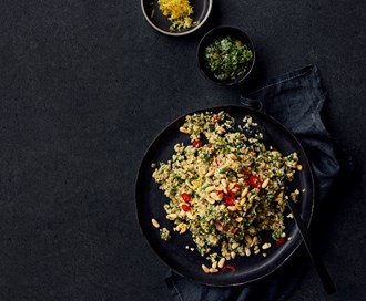Blomkålris med urtedressing