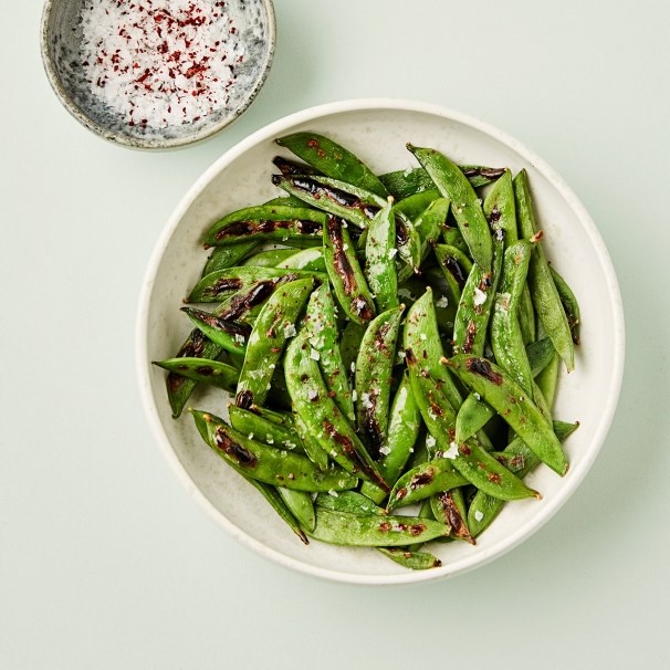 Grillede sukkererter
