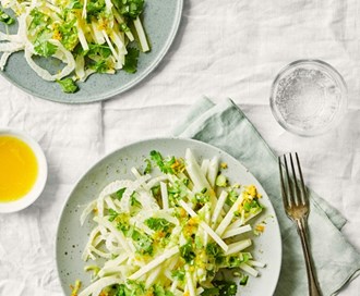Knutekålsalat med sitrusvinaigrette