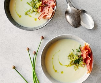 Minipurre- og potetsuppe