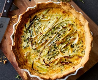 Pai med minipurre og ruccola