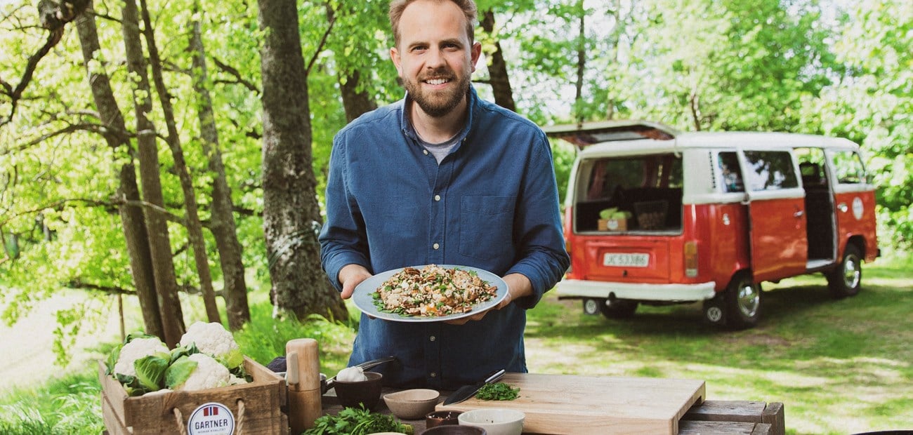 Nyt smaken av fersk blomkål og spisskål