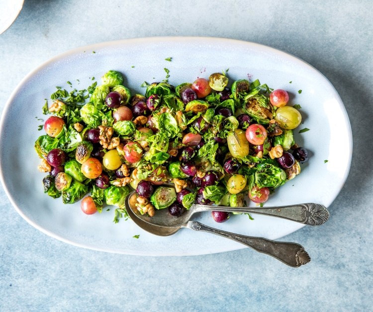 Stekte druer og rosenkål