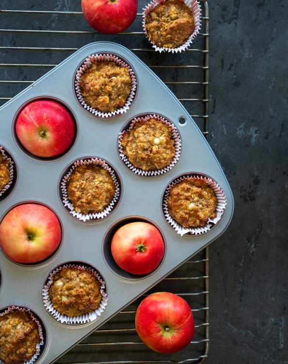 Grove muffins med eple 