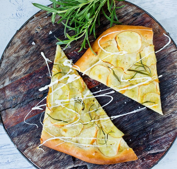 Hvit pizza Asterix