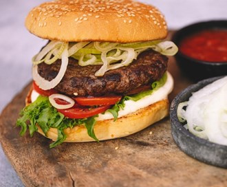 Hamburger med salatløk