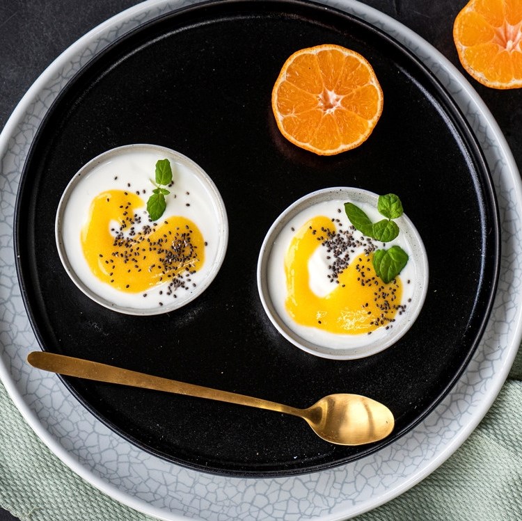 Yoghurt med klementin curd (klementinkrem)