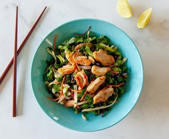 Kyllingwok med Grønnkål Mix