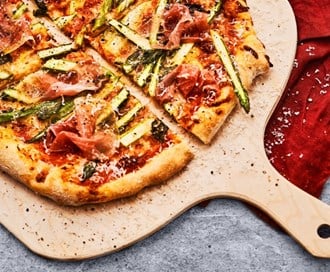 Pizza med asparges