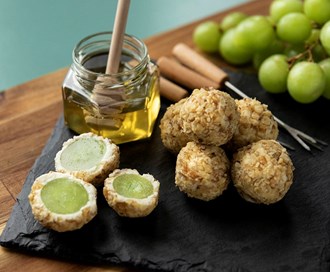 Bocconcini av grønne druer