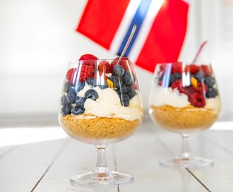 Ostekake på glass