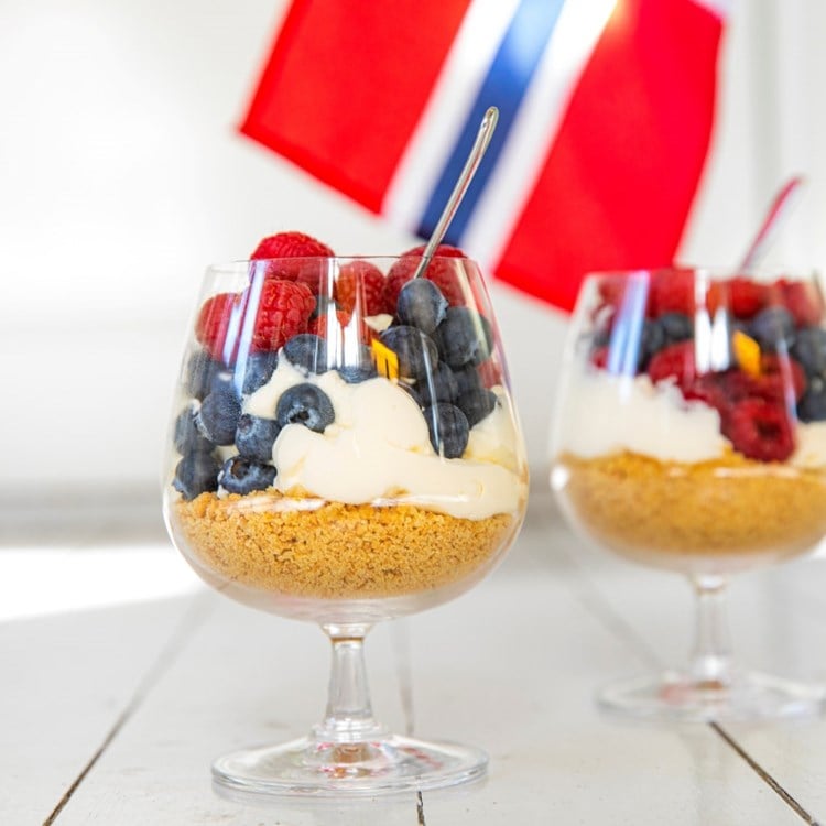 Ostekake på glass