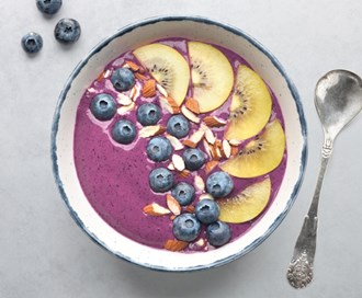 Smoothie bowl med blåbær