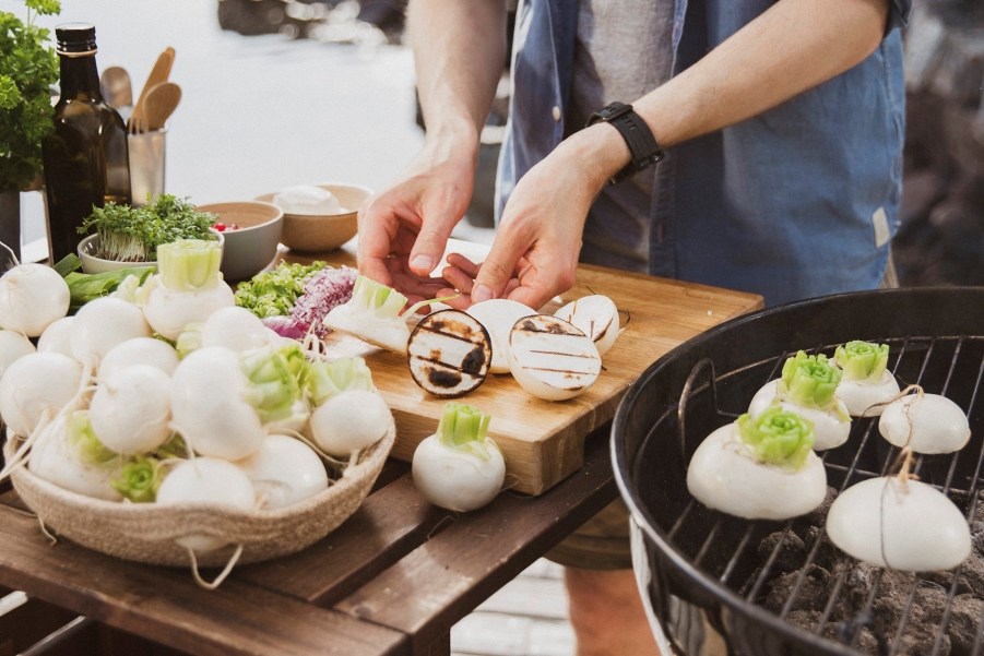 Grønnsaker på grillen