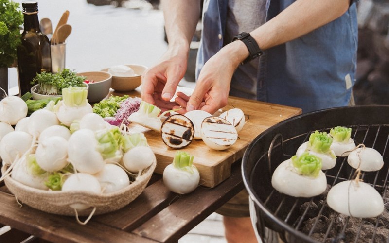 Grønnsaker på grillen