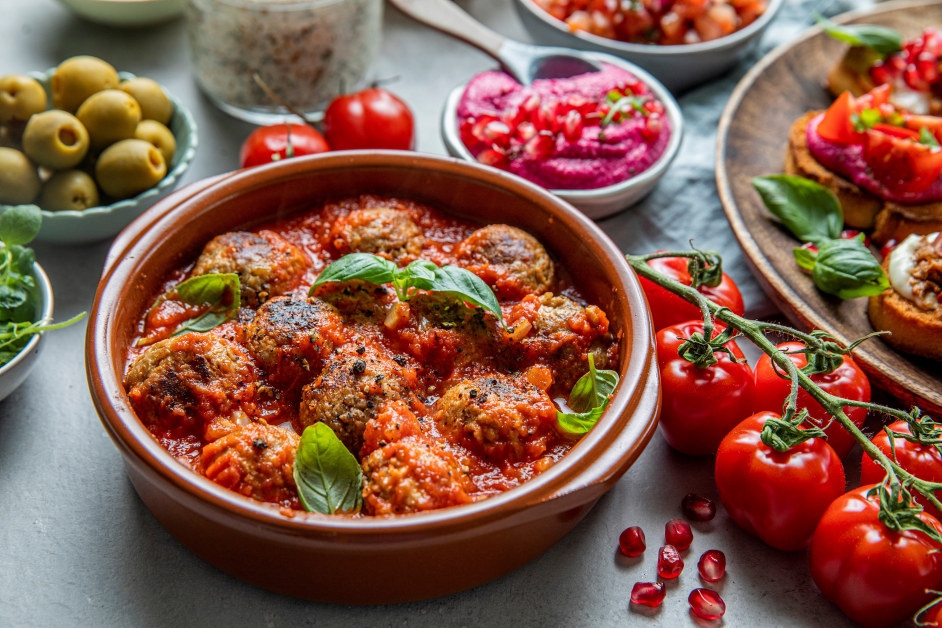 VegMe kjøttboller i spansk tomatsaus