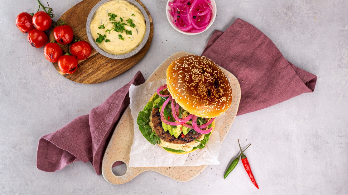 VegMe Black Bean-burger med bearnaise