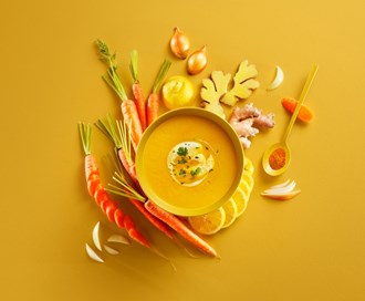 Defender - Suppe med gulrot, ingefær og gurkemeie