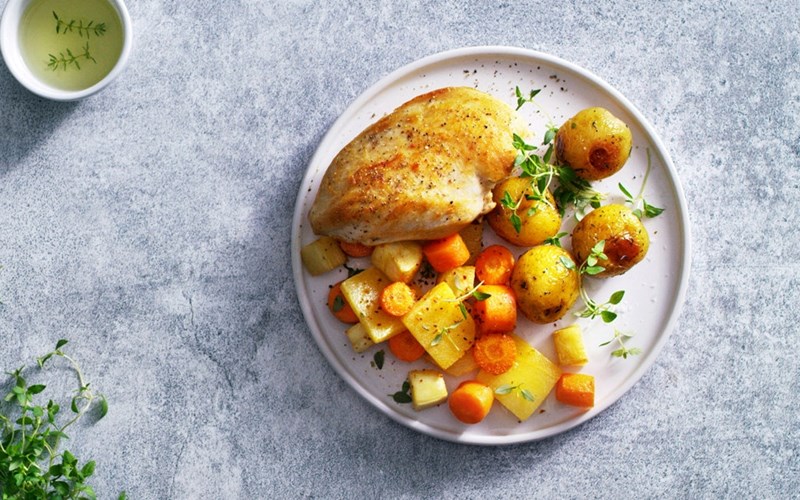 Ovnsbakte rotgrønnsaker på 1-2-3