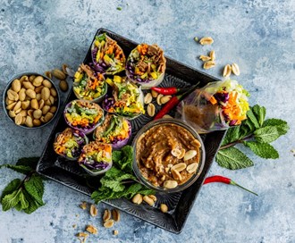 Vegetariske ferske vårruller