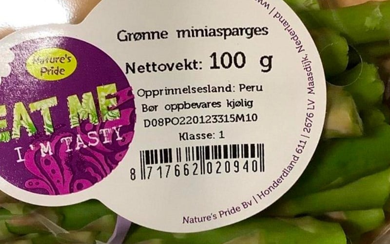 BAMA tilbakekaller grønne miniasparges fra Peru