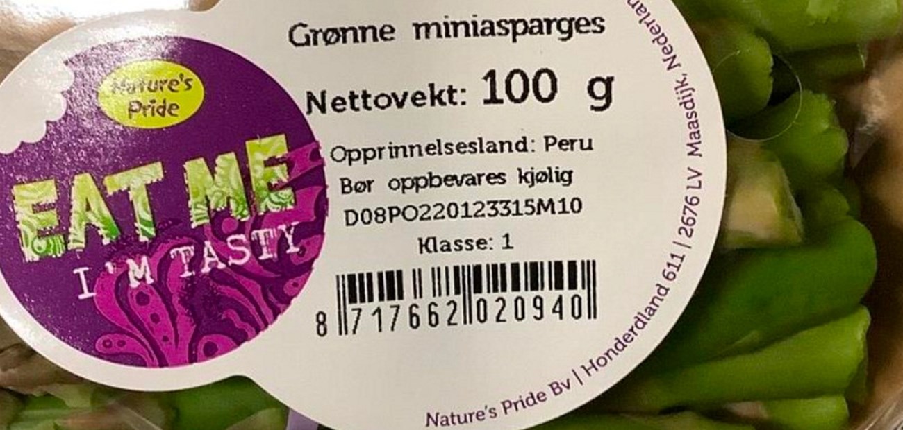 BAMA tilbakekaller grønne miniasparges fra Peru